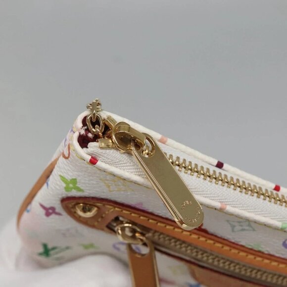 LOUIS VUITTON Monogram Multicolor Pochette MM Pouch White M60028 LV Auth 134908V - Picture 11 of 16